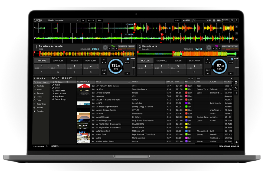 DJUCED the best DJ Software from beginners to professionals by Hercules