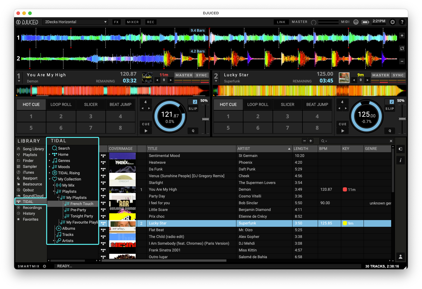 Tidal Information and Troubleshooting DJUCED